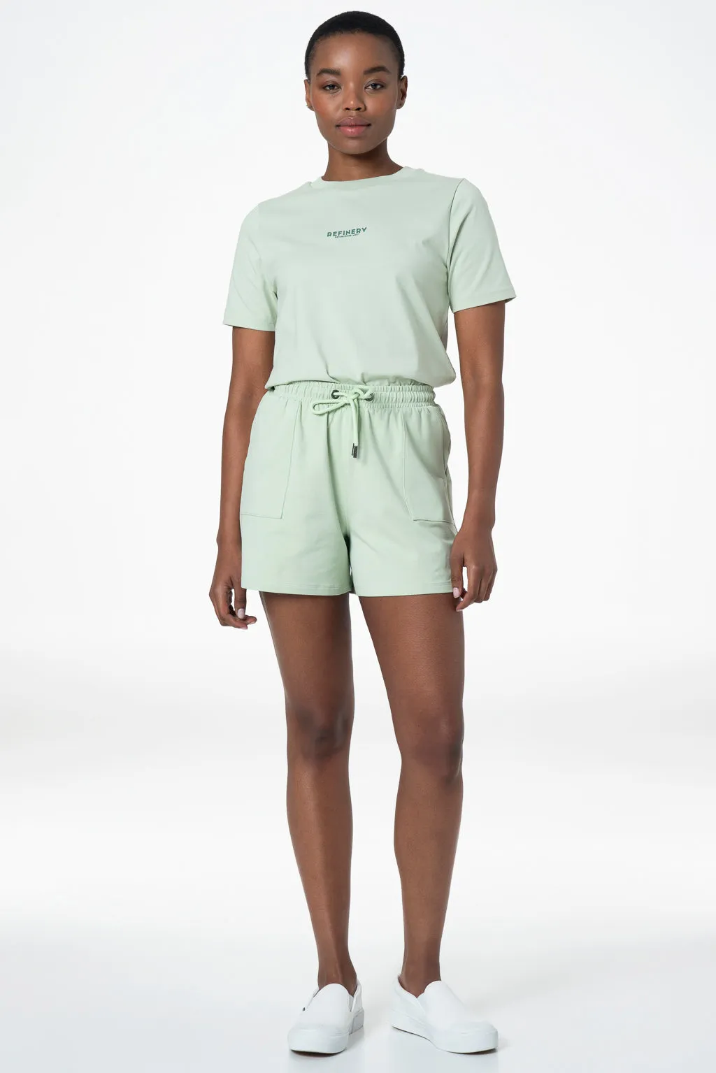 Fleece Track Shorts _ 143395 _ Green