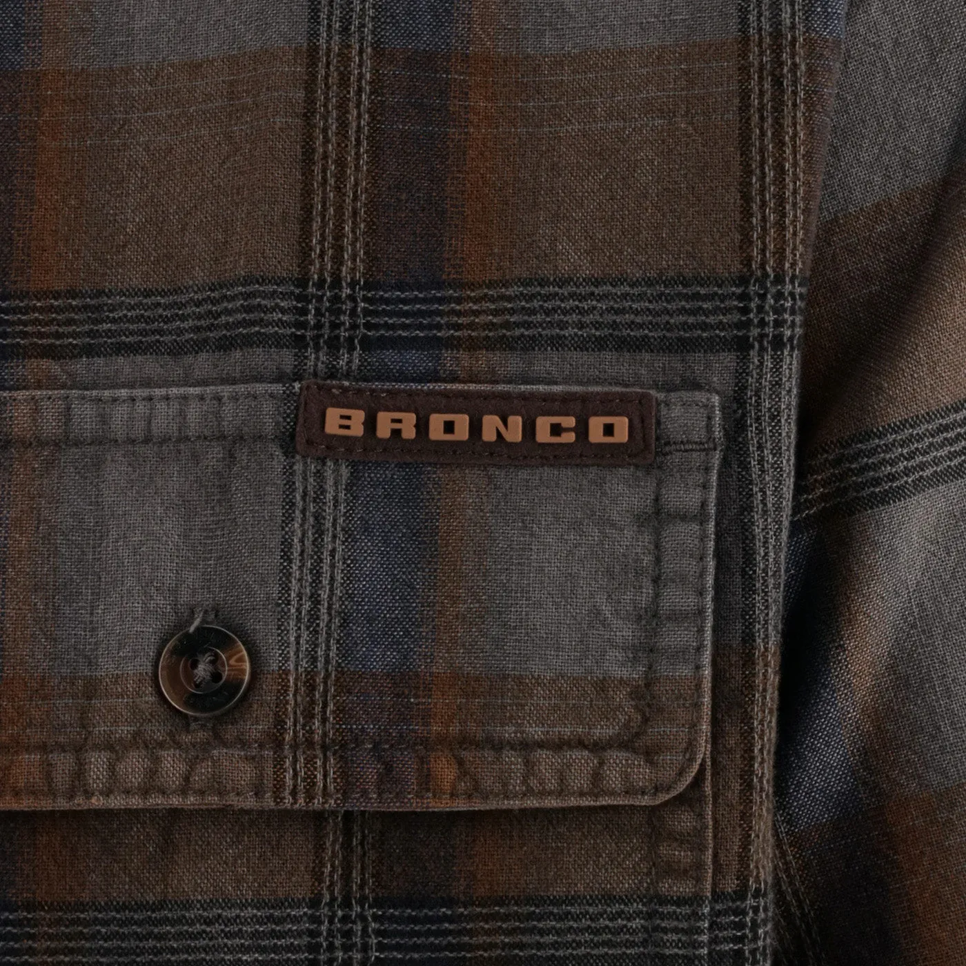 Ford Bronco Men's Overdyed Plaid Shirt