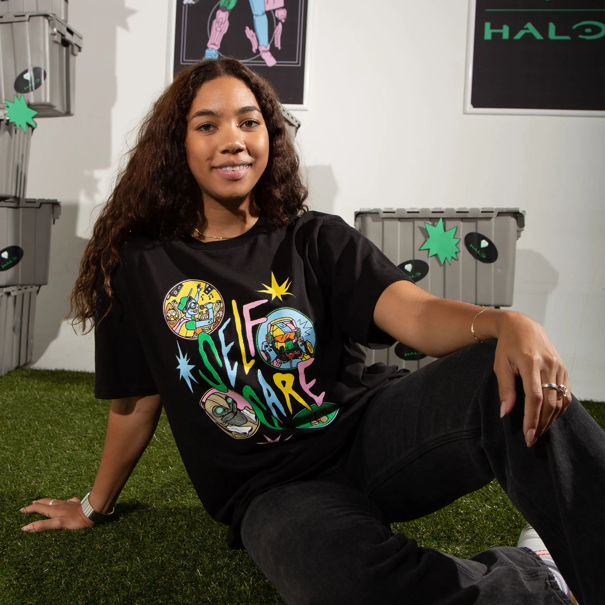 Halo Action Figure Miles Self Care Tee