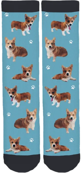 Harlan the Corgi Crew Socks