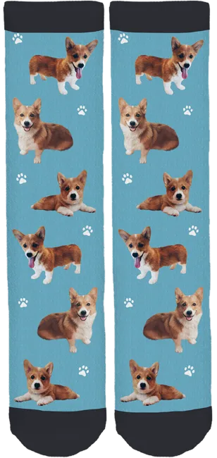 Harlan the Corgi Crew Socks