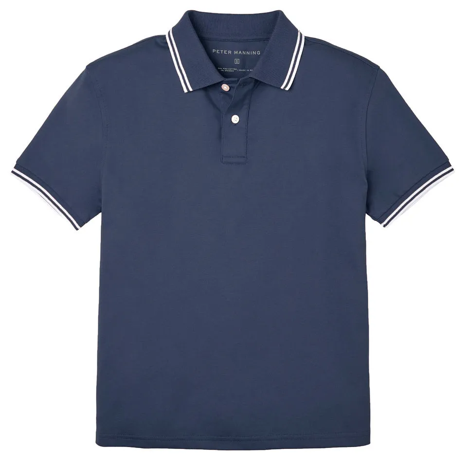 James Polo Shirt - Navy Tipped