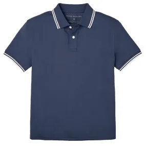 James Polo Shirt - Navy Tipped