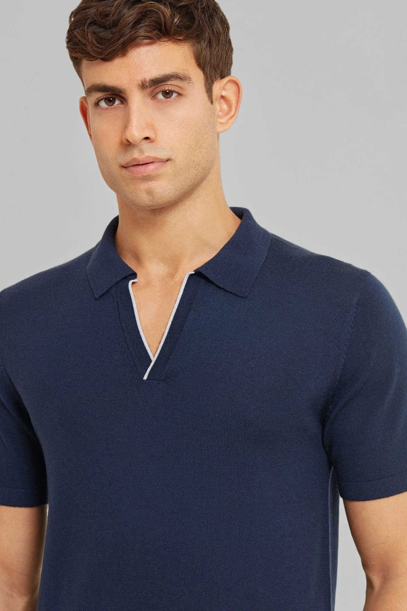 Knit Merino Wool Polo Shirt