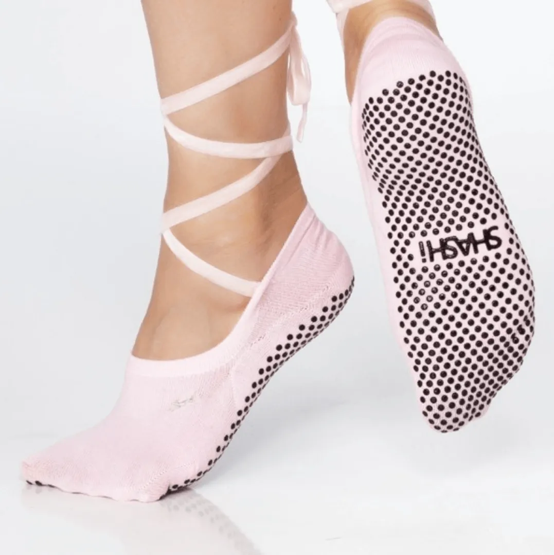 Lace Up Grip Sock- (Barre / Pilates)