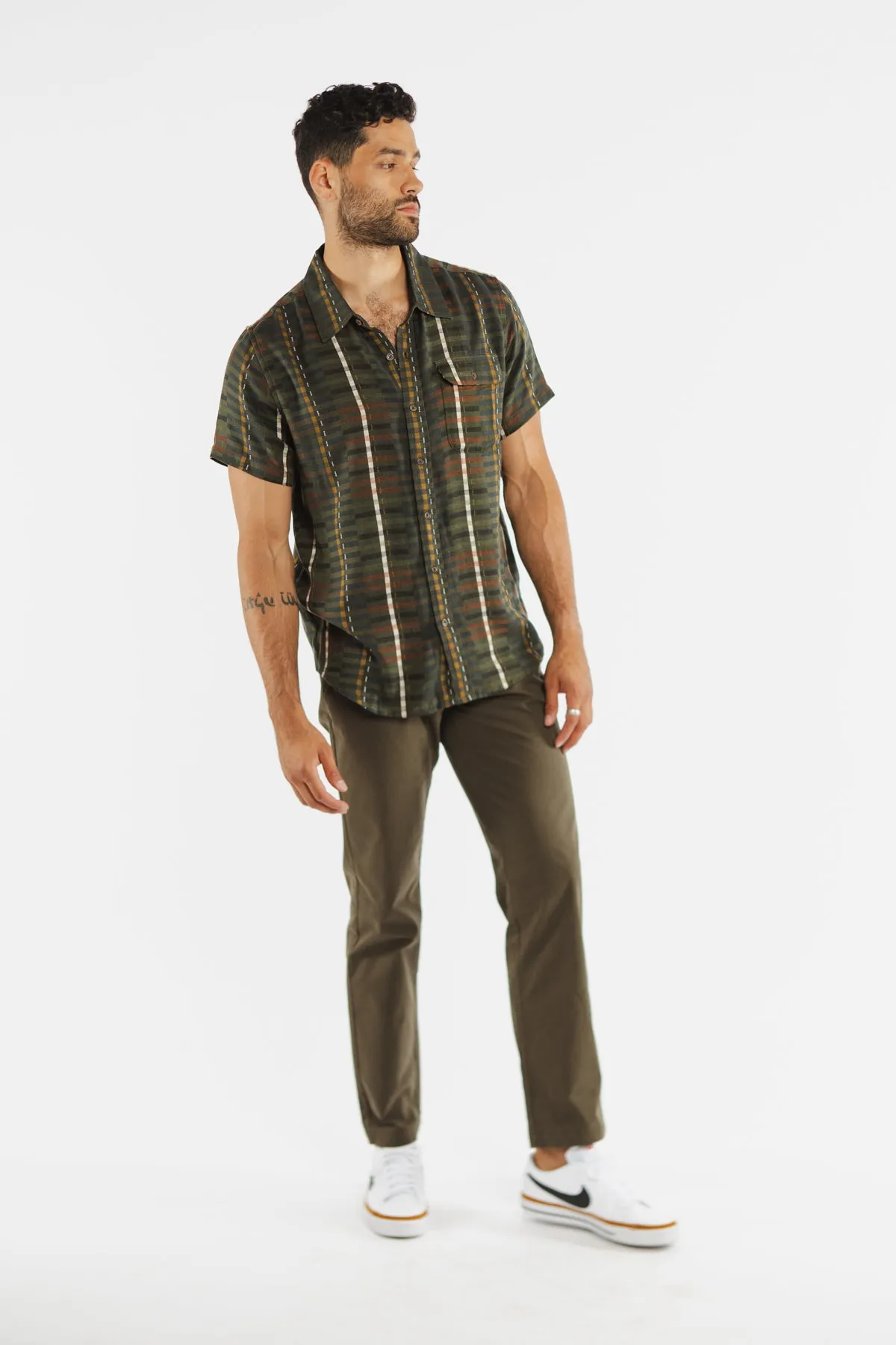 Marten Shirt / Olive Stripe