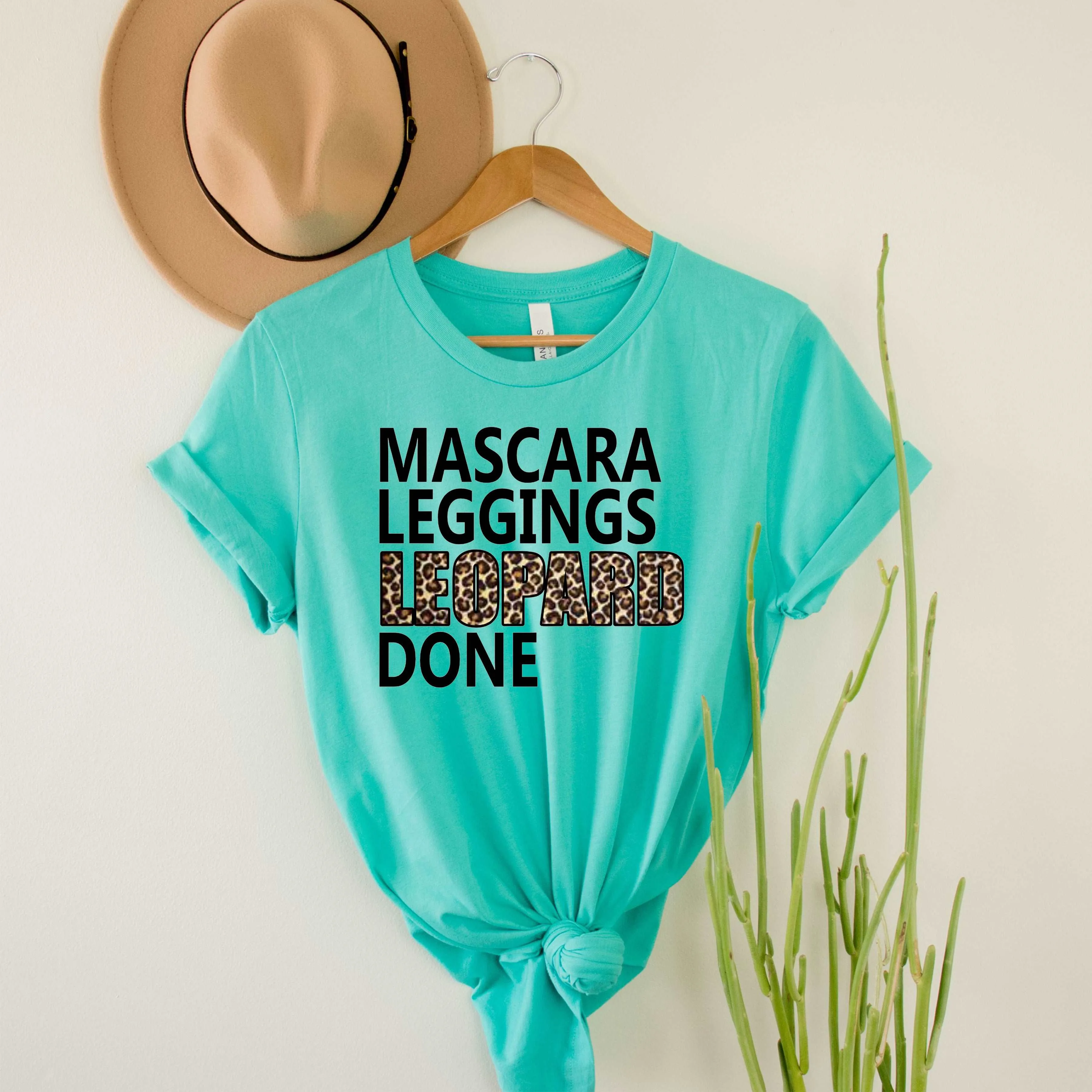 Mascara Leggings Leopard Done Shirt - Heather Teal