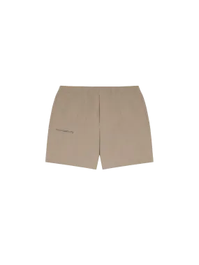 Mens Archive Cotton Poplin Elasticated Shorts—taupe