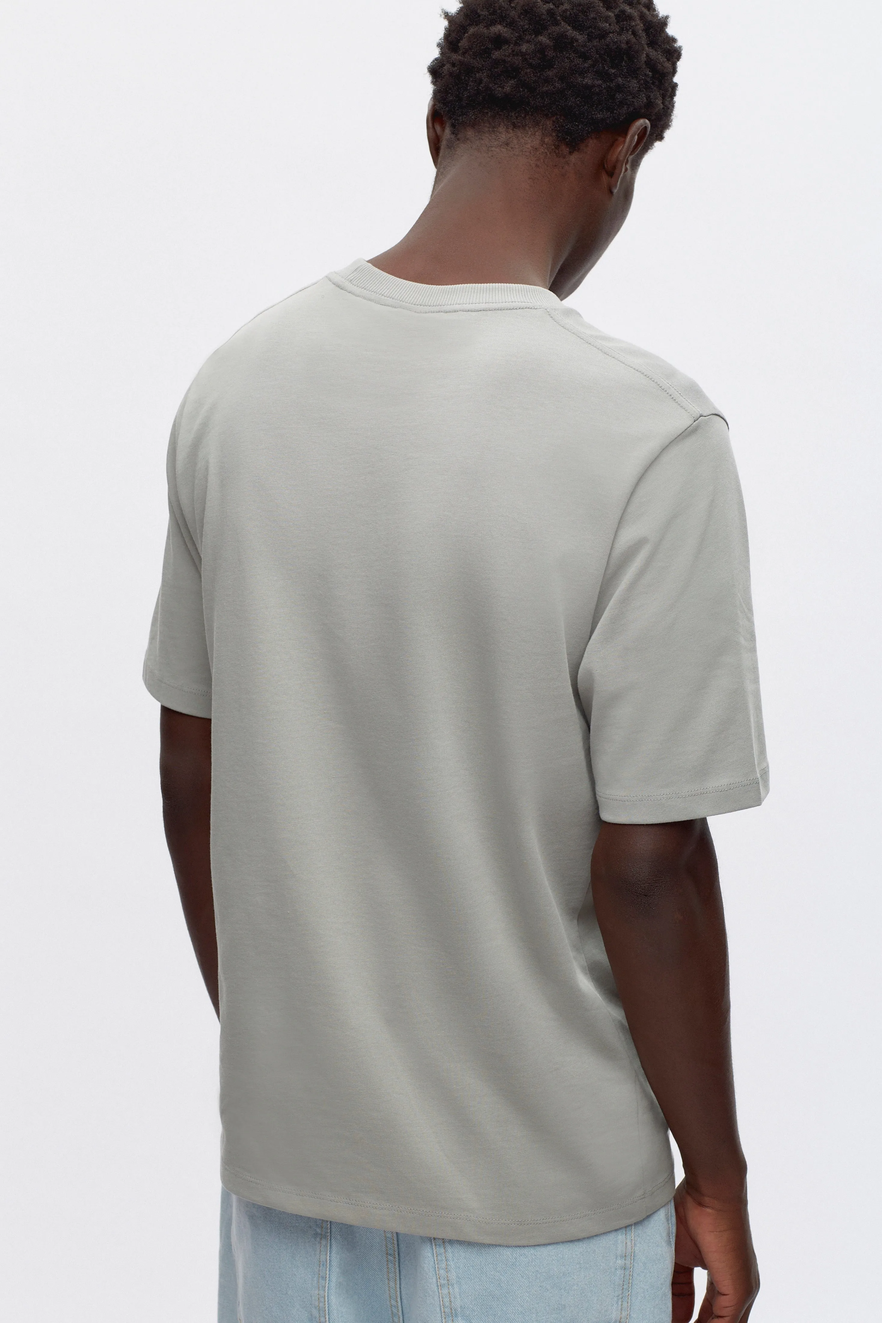 Men's Midweight Crew in Neutral Grey