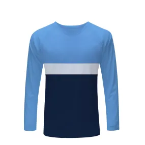 Mens Ocean Blocks Long Sleeve Tee Rashie