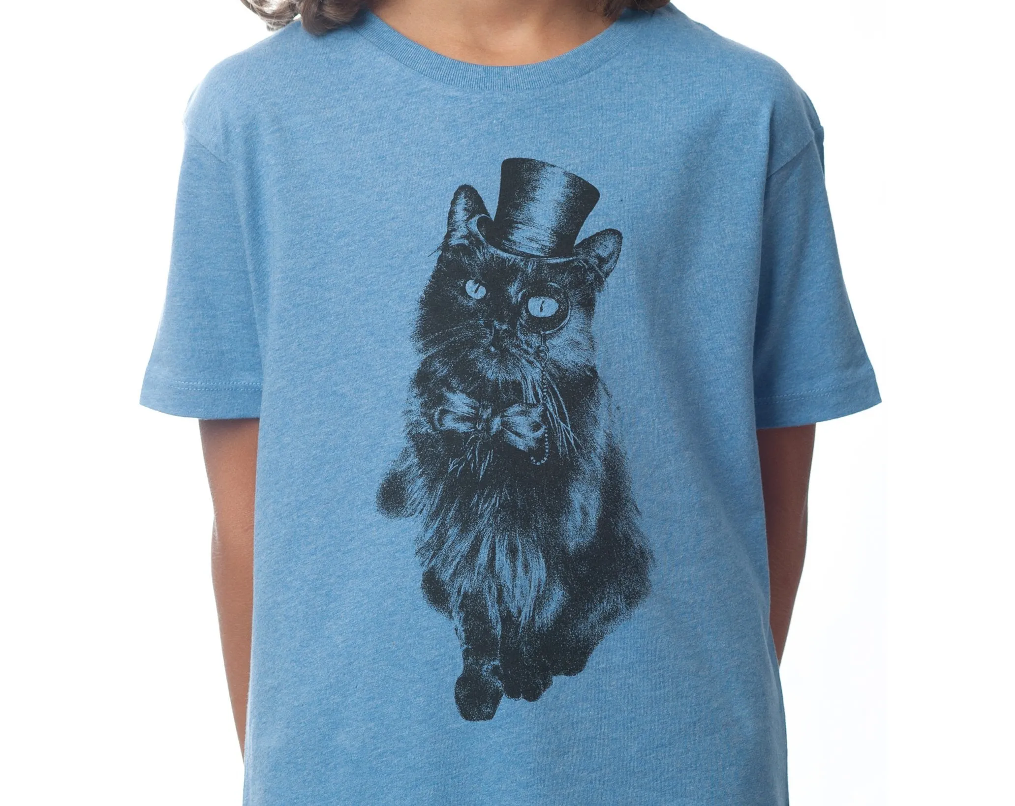 Mr. Bojangles - Kids T-shirt- Mid Heather Blue