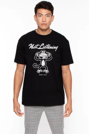 Not Listening  - Bobby Jack Men HW Shirt - Black