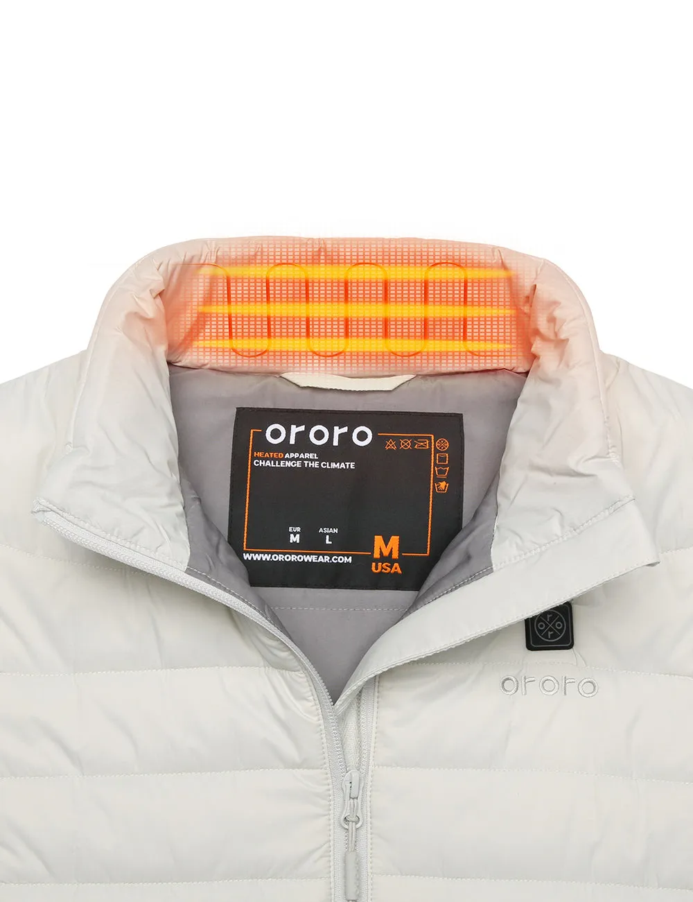 (Open-box) Women's Classic Heated Vest - Off White with B19G Battery