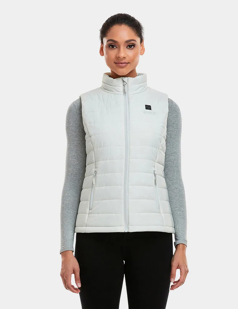 (Open-box) Women's Classic Heated Vest - Off White with B19G Battery