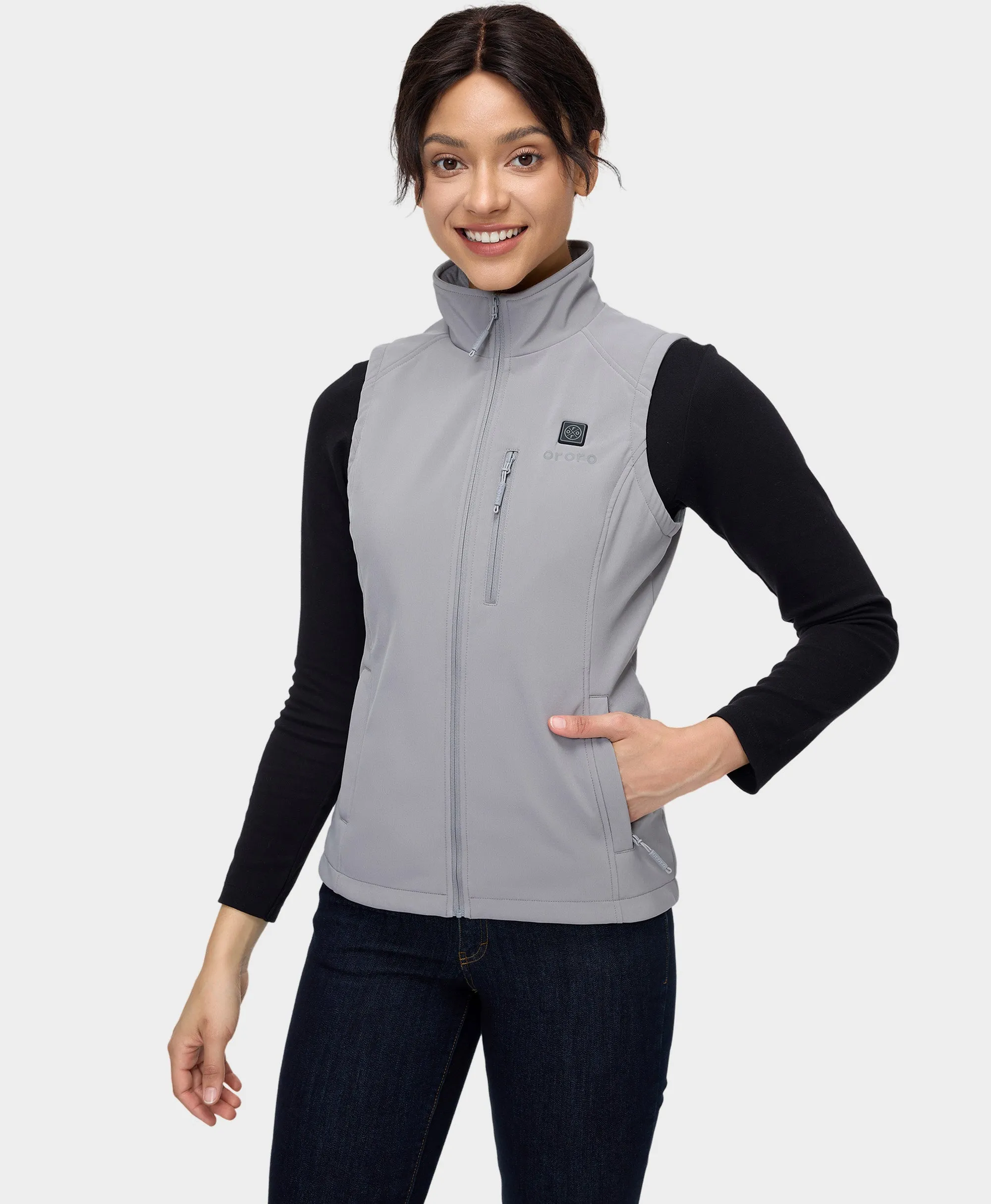 (Open-Box) Women's Heated Softshell Vest - Lower Back Heating (Battery Set Not Included)