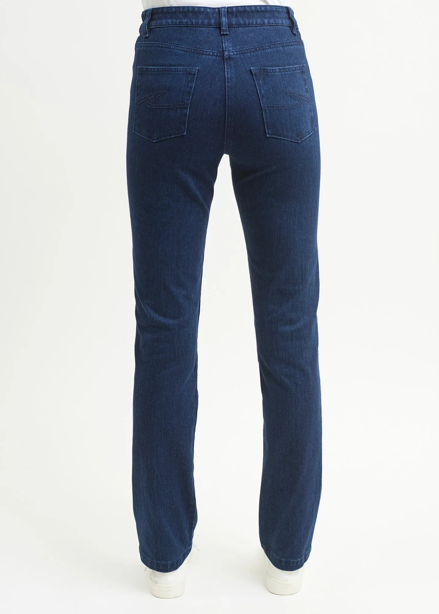 Patricia straight jeans - elasticated waist, in stretch cotton (JEAN)