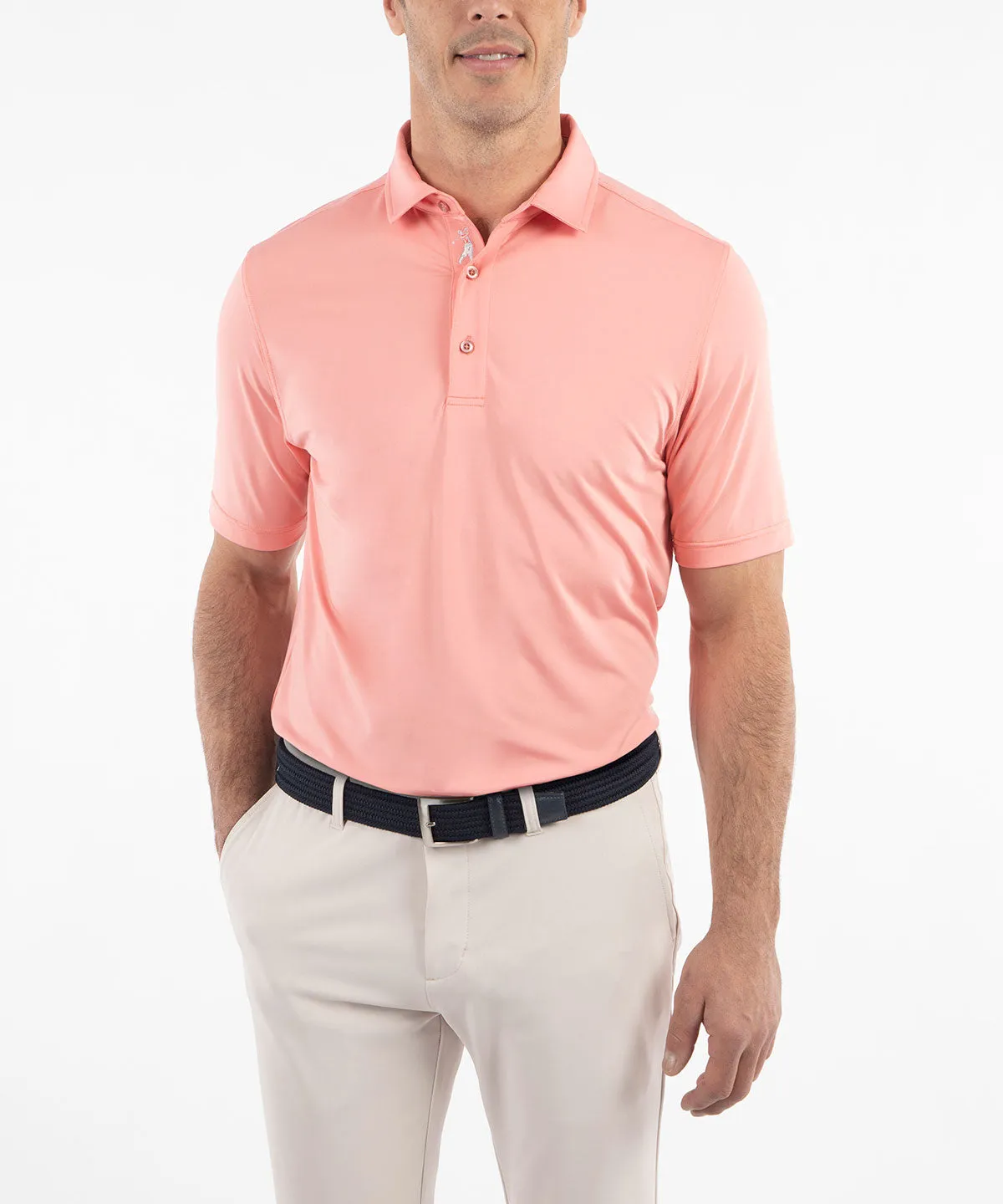 Performance Jersey Solid Polo Shirt