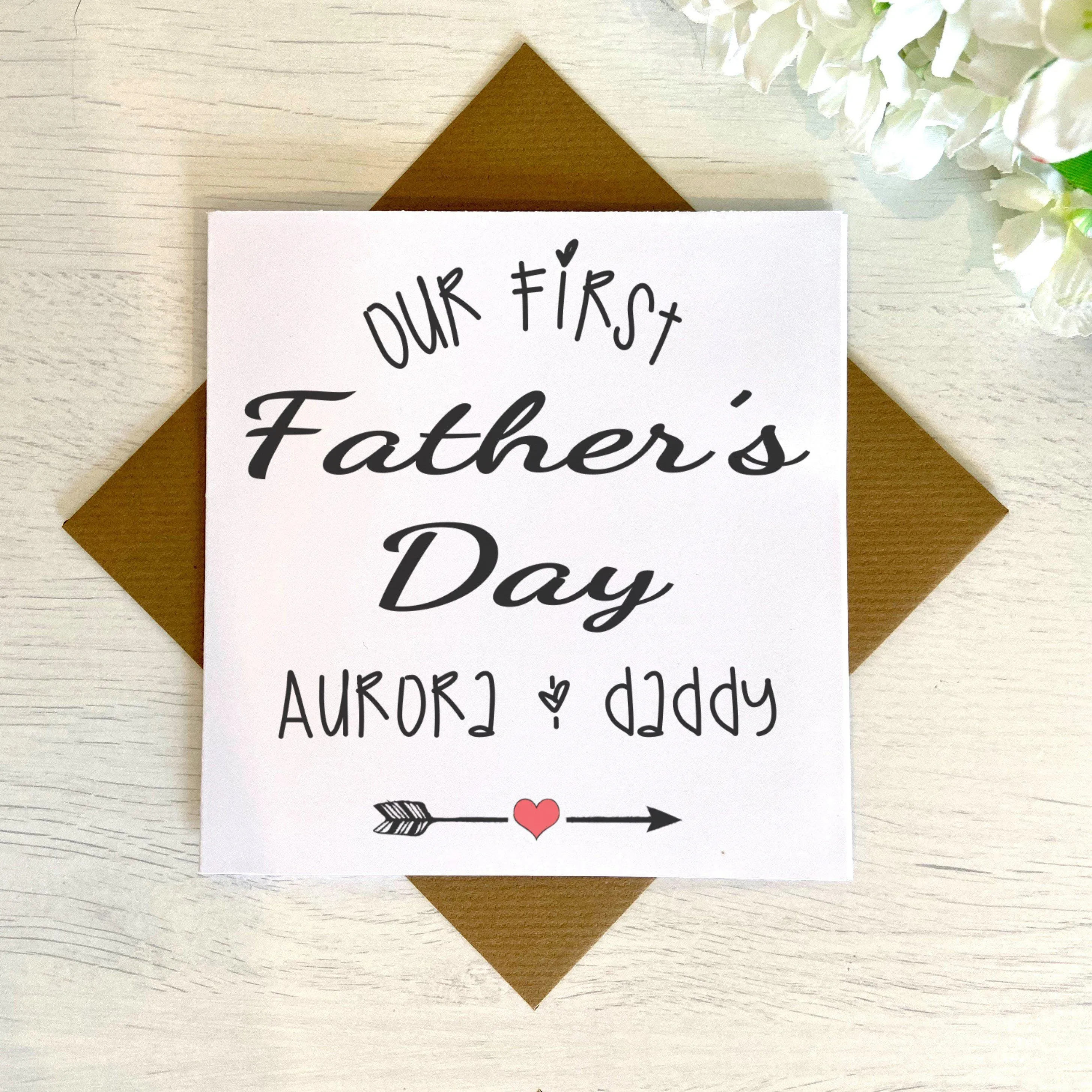 Personalised Our First Fathers Day Greetings Card