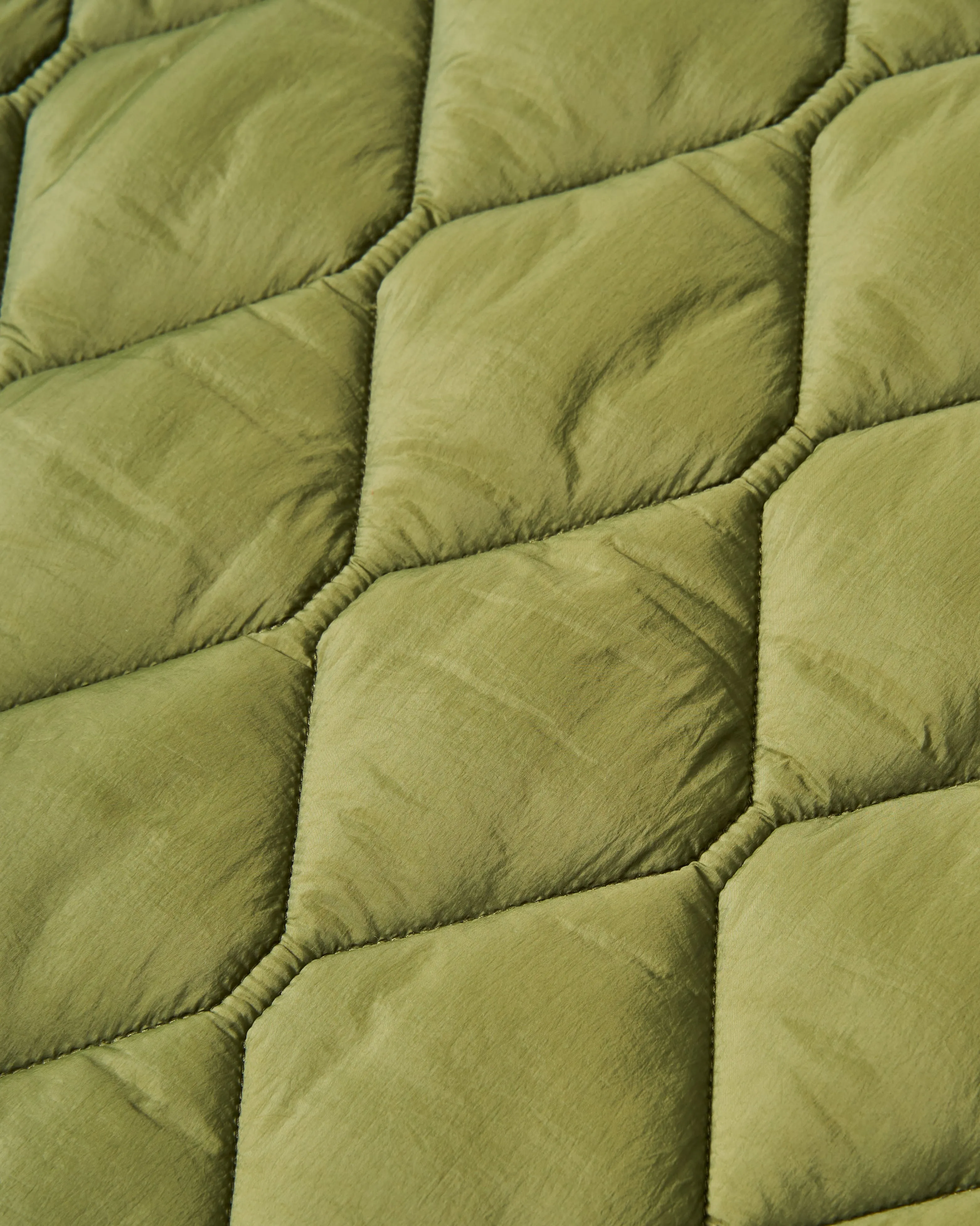 Quilted Vest in Olive