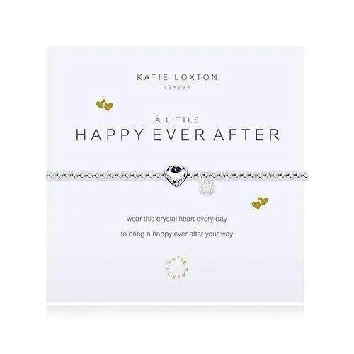 "Happy Ever After" Silver Bracelet with Crystal Heart Charm (Pack of 1)