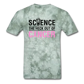 "Science The Heck Out Of Cancer" (Black) - Men's T-Shirt