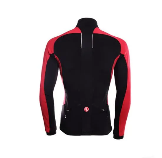 Red Black Men Long Sleeve Cycling Jersey