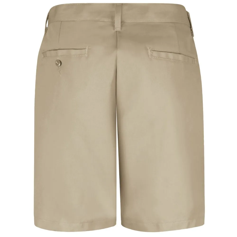 Red Kap Women's Plain Front Work Short - Tan