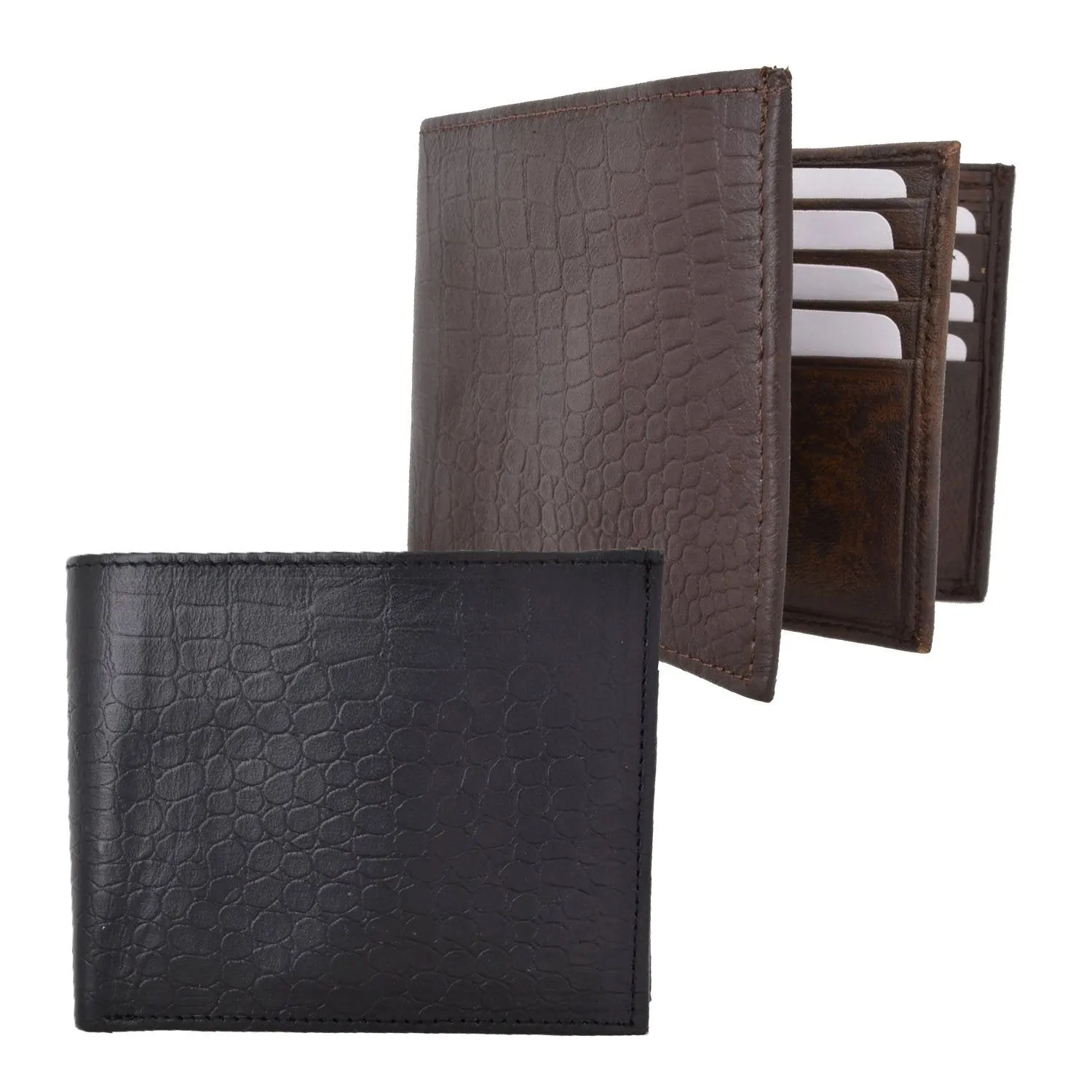 RFID- Croco RFID Flip Bifold Wallet For Men