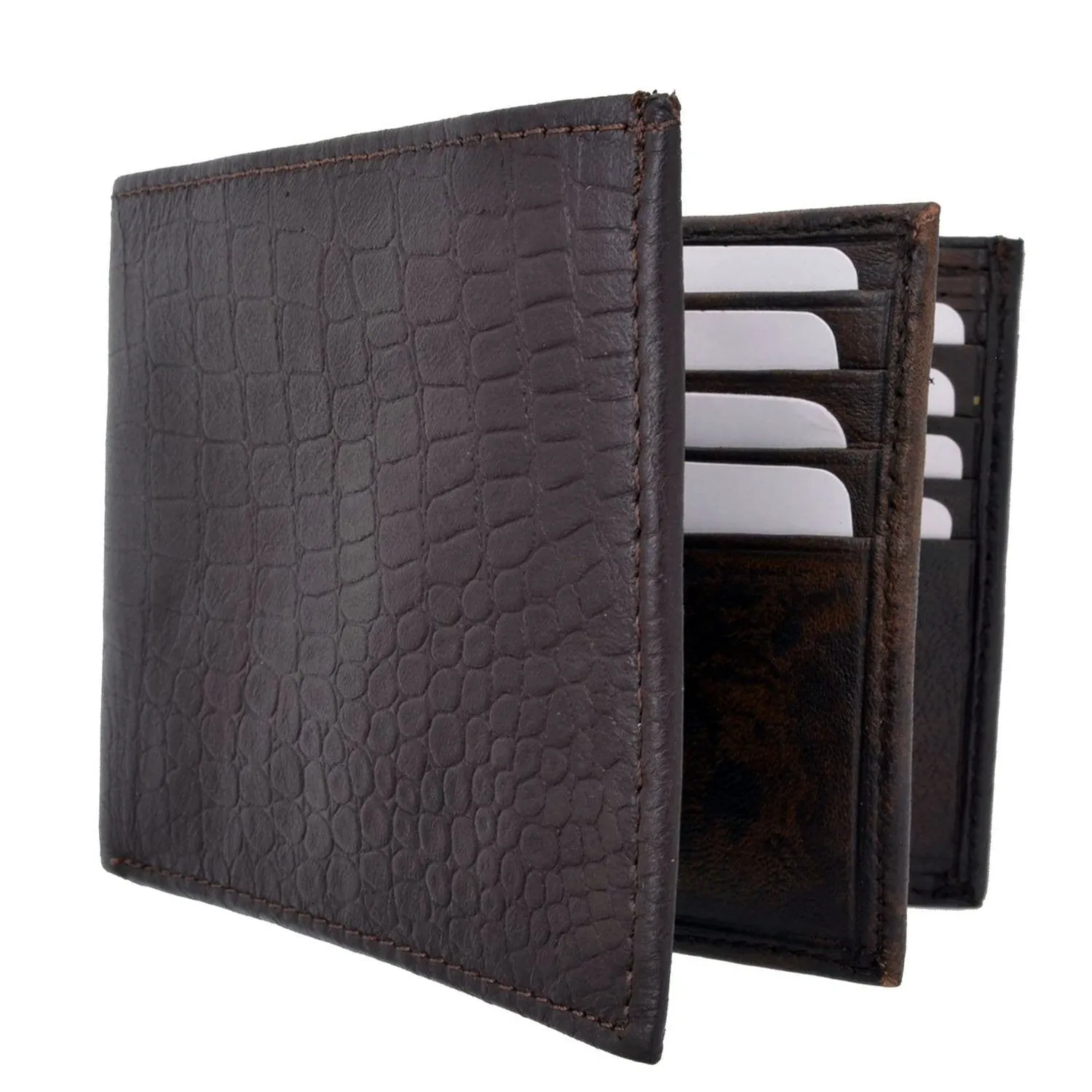 RFID- Croco RFID Flip Bifold Wallet For Men