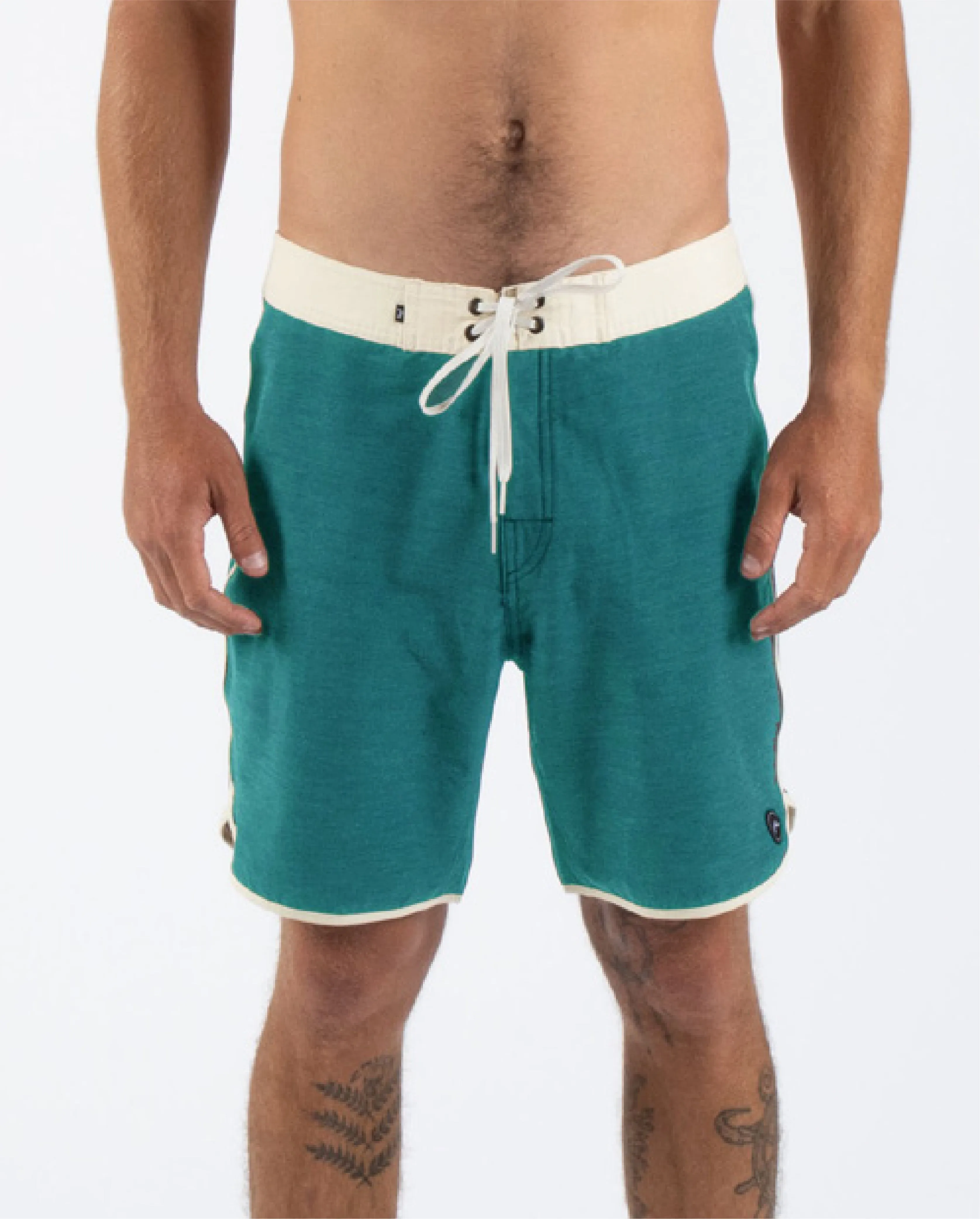 Rusty Base 18" Scallop Fixed Waist Boardshorts