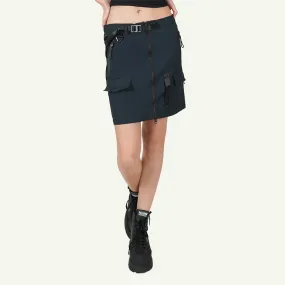 SHORT SKIRT FRONT PKT WOMEN'S SKIRT -  ANTHRACITE