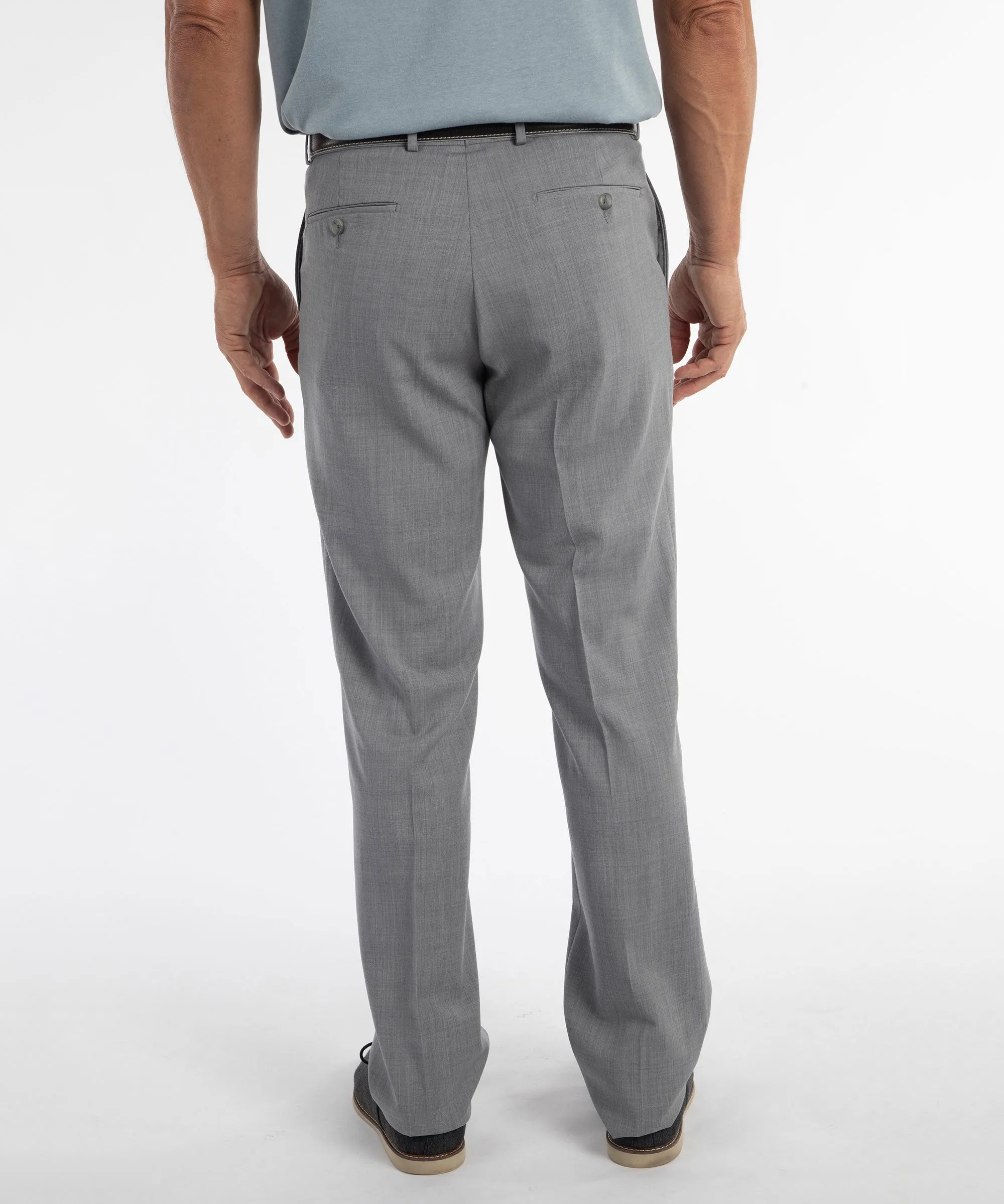 Signature Solid Wool Gabardine Trousers