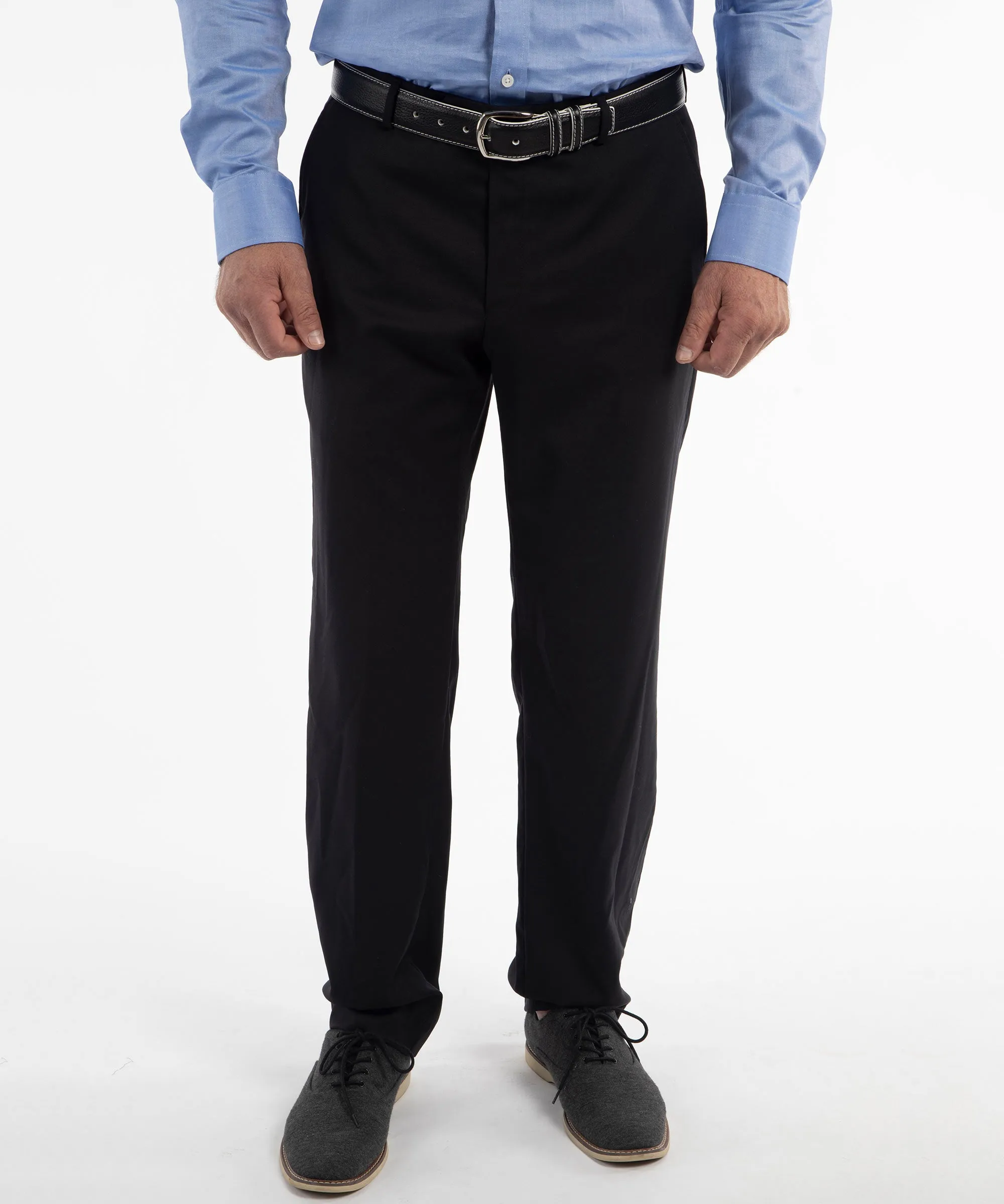 Signature Solid Wool Gabardine Trousers