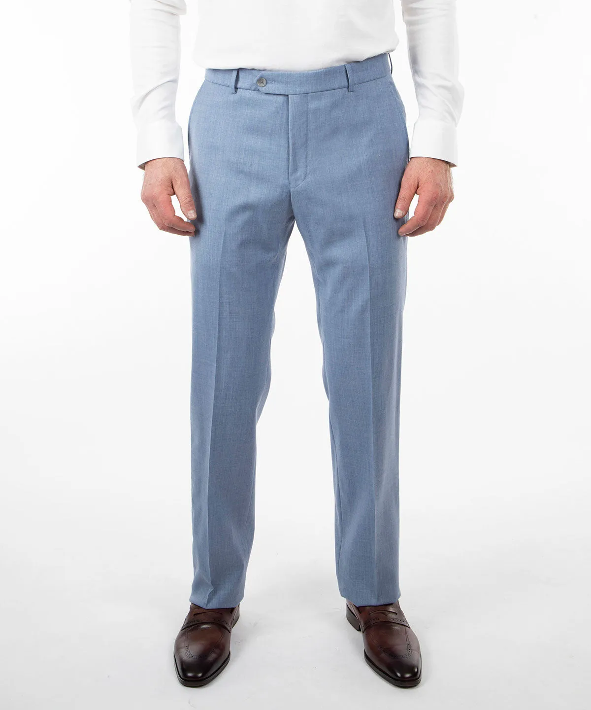 Signature Solid Wool Gabardine Trousers