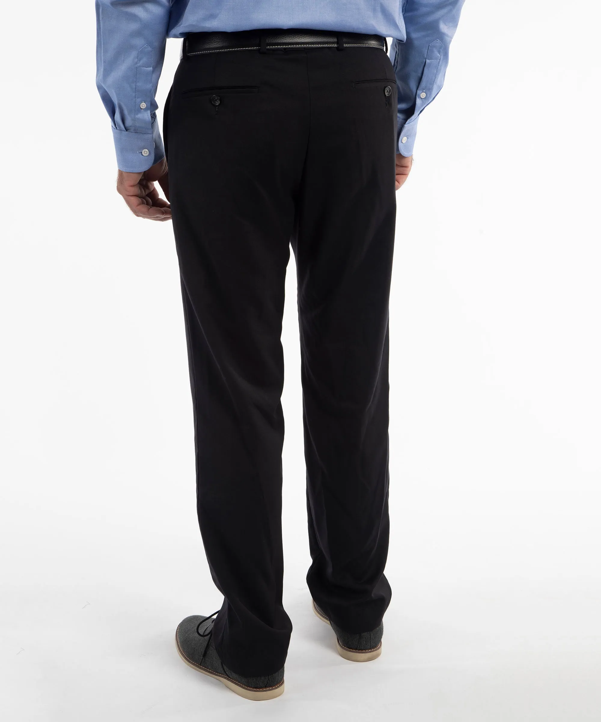 Signature Solid Wool Gabardine Trousers