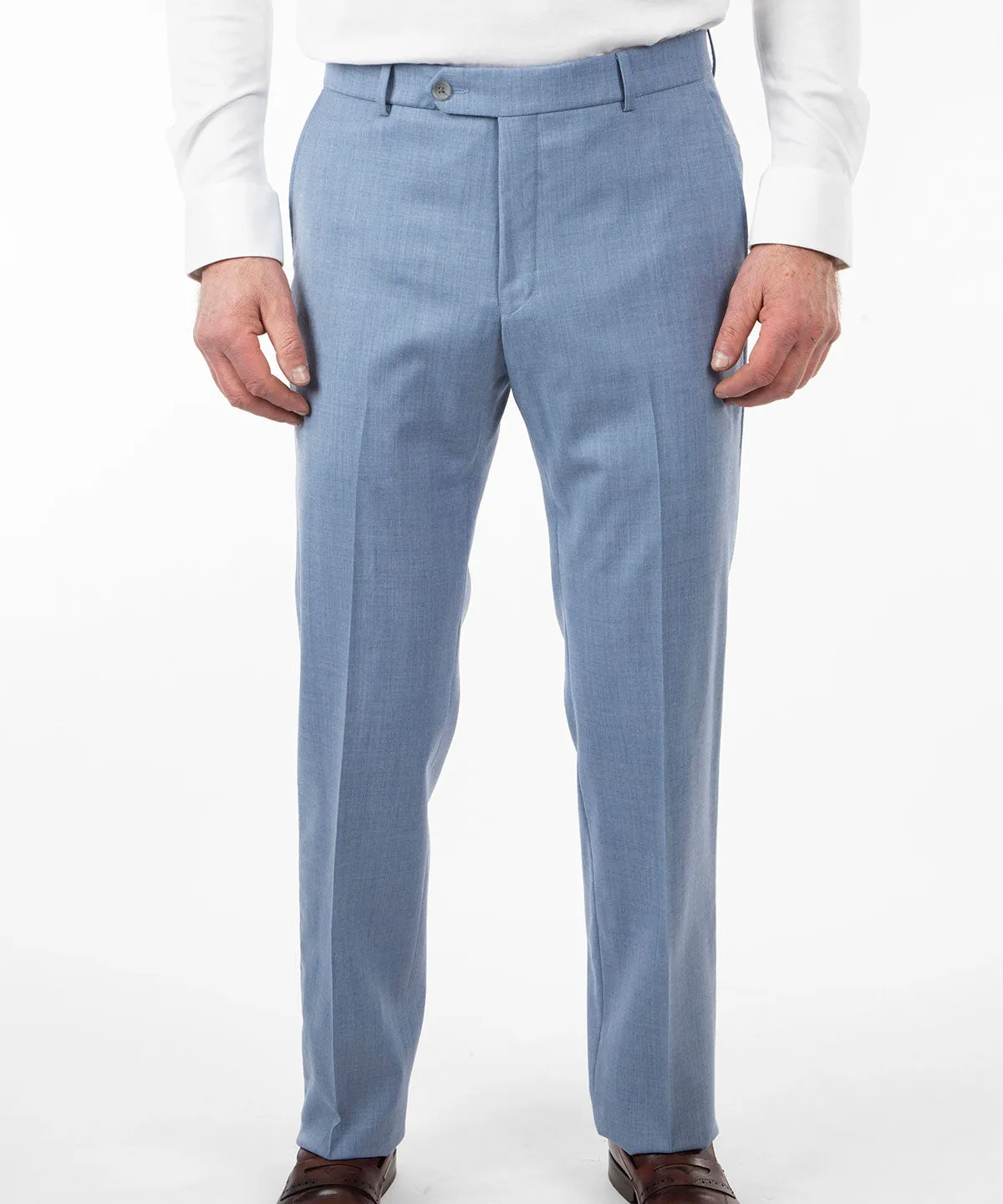 Signature Solid Wool Gabardine Trousers