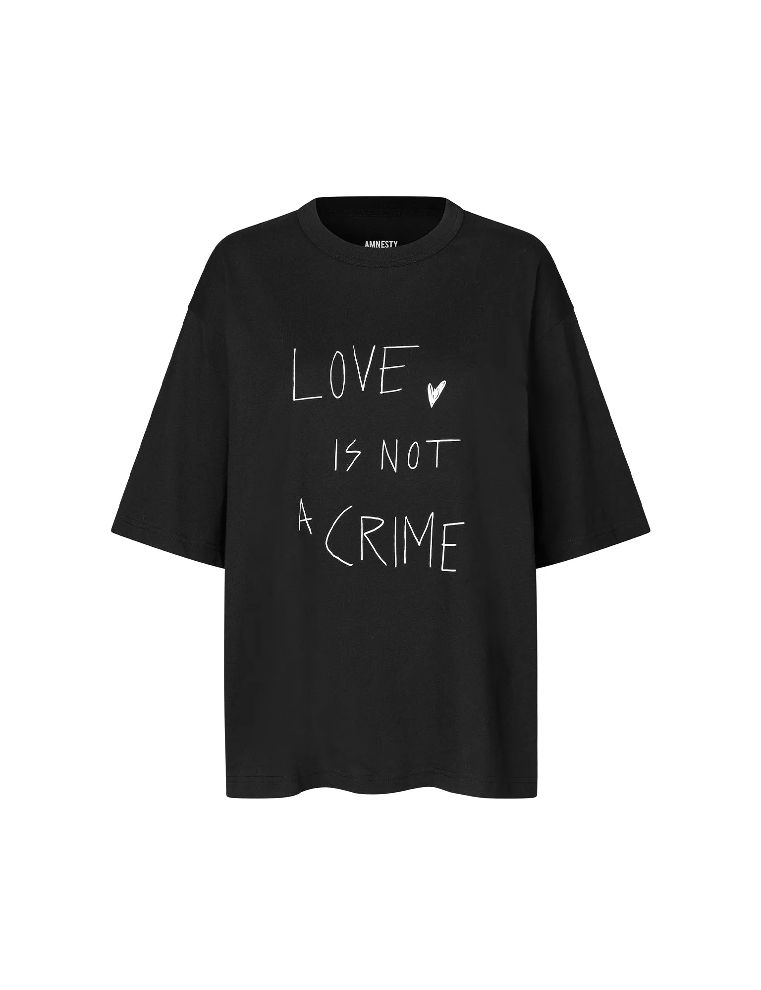 Single Organic Love Tee,  Black