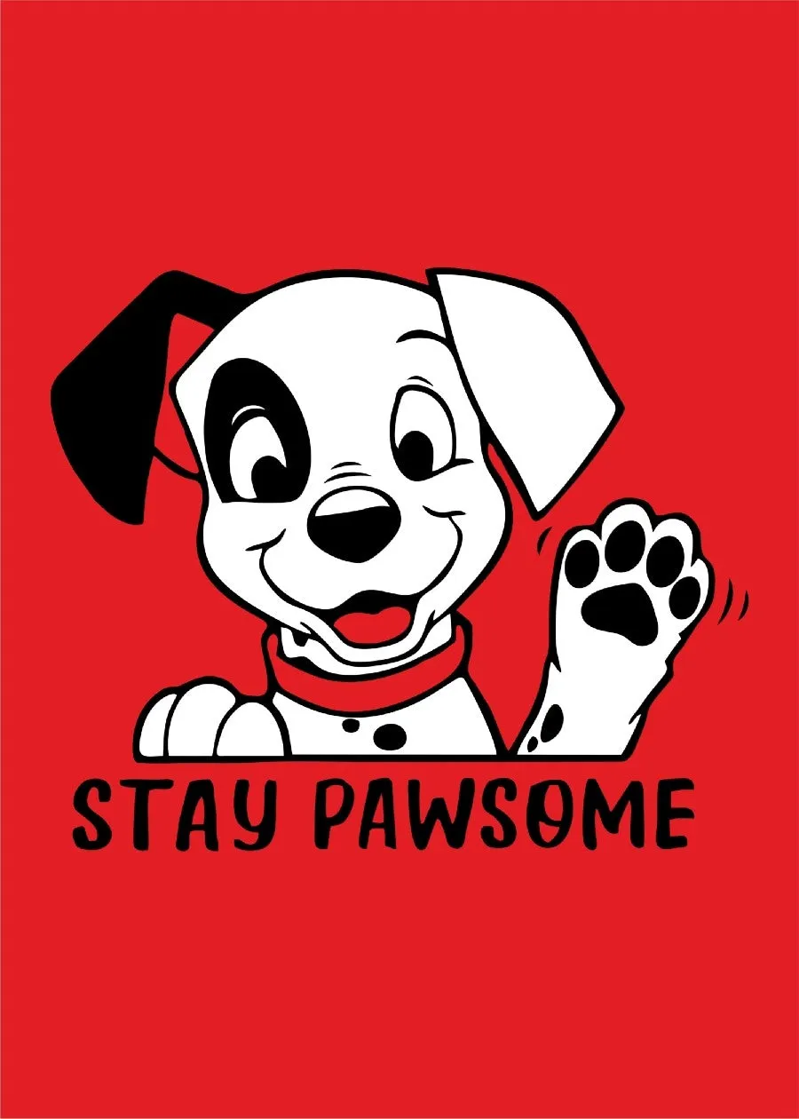 Stay Pawsome Men Half Sleeve T-Shirt