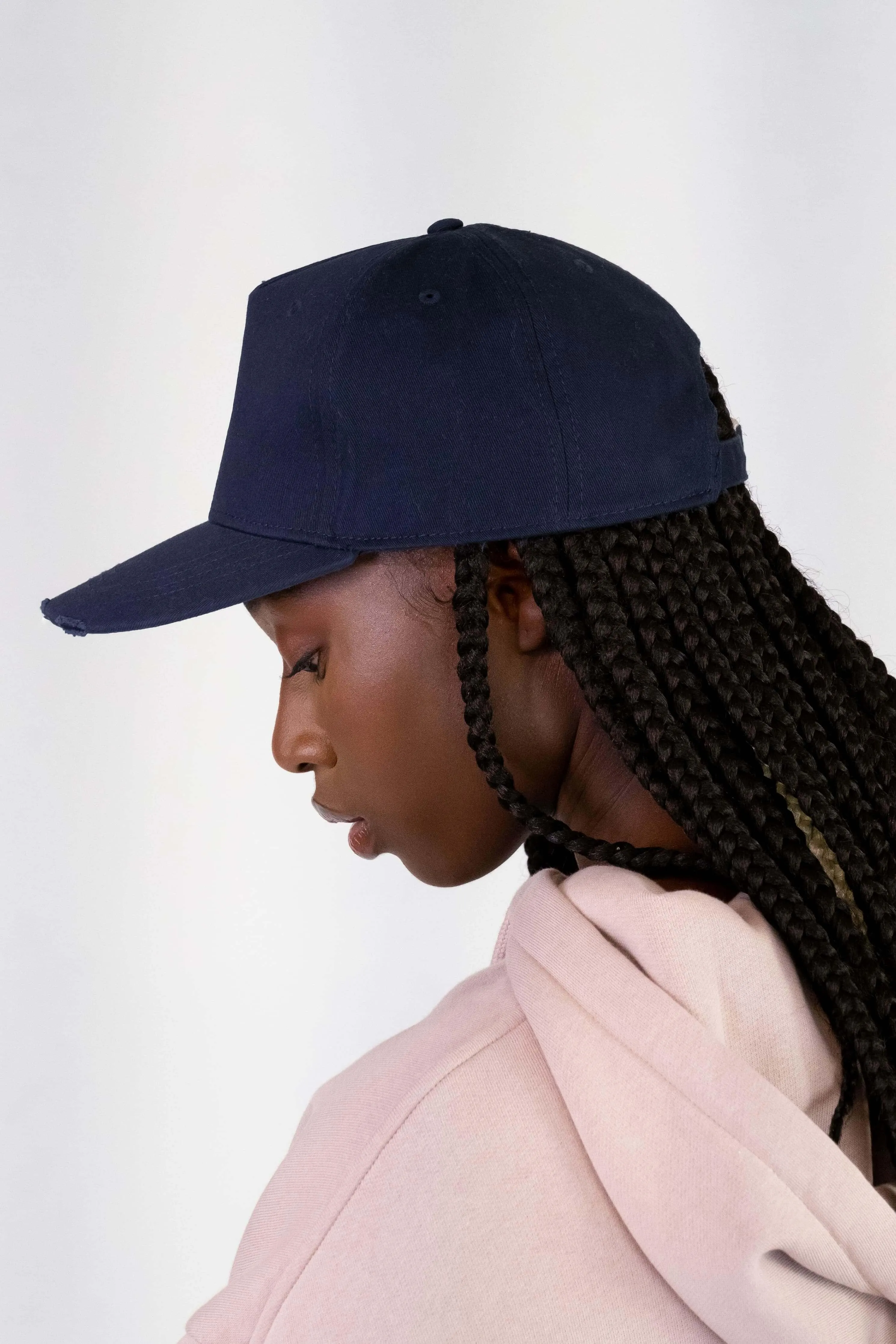 Sue Adinkra Cargo Cap Women in Navy