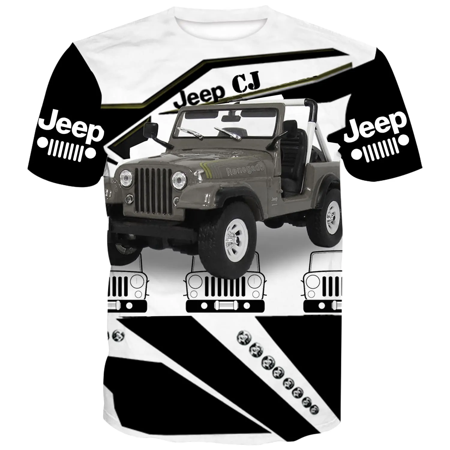 White Shirt Muliple Color Jeep CJ