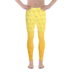 Yellow Ghost Sparkle Leggings (Men's XS-3XL)